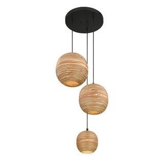 Pharr 3-Light Pendant in Matte Black