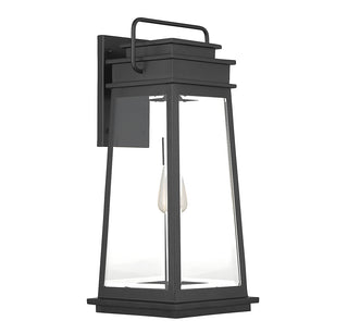 Boone 1-Light Outdoor Wall Lantern in Matte Black