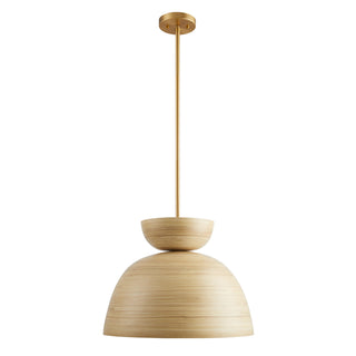 Agave 1-Light Pendant in Natural Bamboo