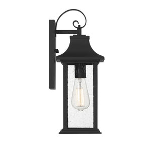 Hancock 1-Light Outdoor Wall Lantern in Matte Black