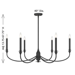 Coventry 6-Light Chandelier in Matte Black