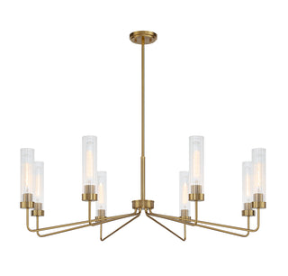 Baker 8-Light Chandelier in Warm Brass