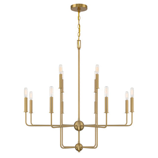 Avondale 12-Light Chandelier in Warm Brass