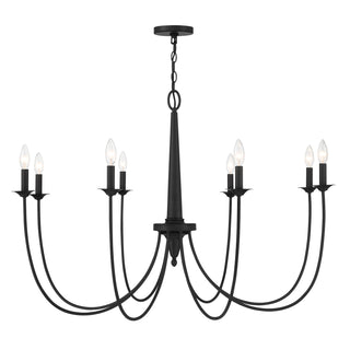 Stonecrest 8-Light Chandelier in Matte Black