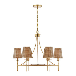 Ashbury 6-Light Chandelier in Warm Brass