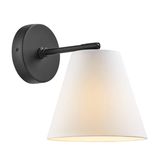 1-Light Wall Sconce in Matte Black (Set of 2)