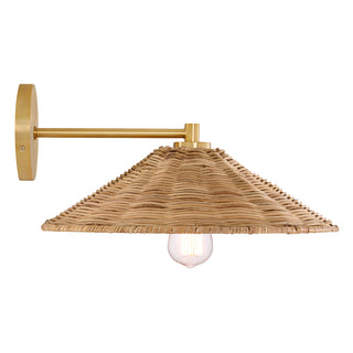 1-Light Wall Sconce in Natural Brass