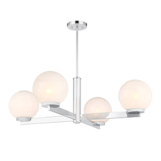 4-Light Chandelier in Chrome