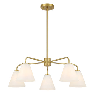 Blair 5-Light Chandelier in Warm Brass