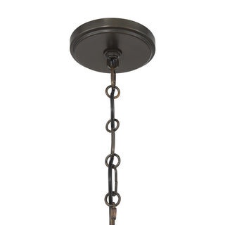 Andover 4-Light Chandelier in Mediterranean Bronze and Riviera Brass