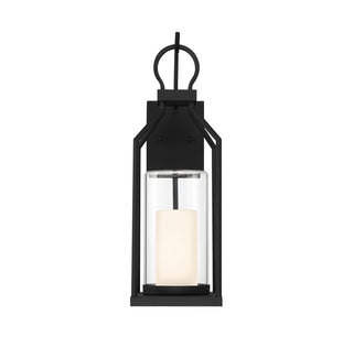 Hamilton 1-Light Outdoor Wall Lantern in Matte Black