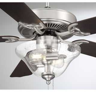 52" 2-Light Ceiling Fan in Brushed Nickel
