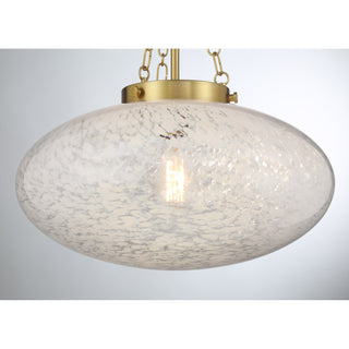 Willow 1-Light Pendant in Warm Brass