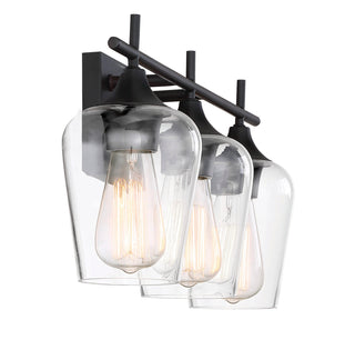Octave 3-Light Bathroom Vanity Light in English Bronze