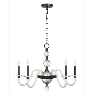 Aragon 5-Light Chandelier in Mediterranean Bronze