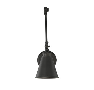 Morland 1-Light Adjustable Wall Sconce in Matte Black
