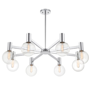 Wright 8-Light Chandelier in Chrome