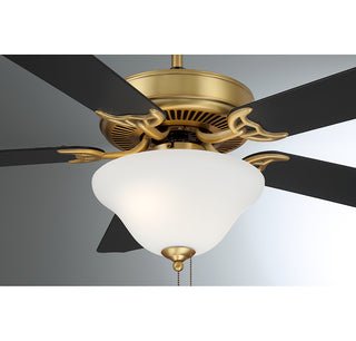 52" 2-Light Ceiling Fan in Natural Brass