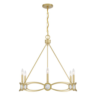 Minette 6-Light Chandelier in Spun Gold