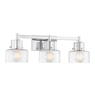 Dover 3-Light Bathroom Vanity Light in Chrome