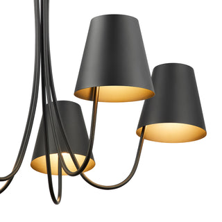 5-Light Chandelier in Matte Black