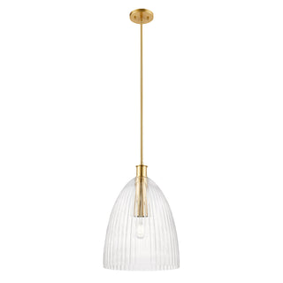 1-Light Pendant in Natural Brass