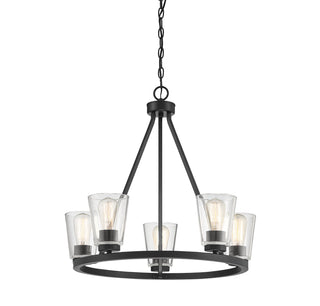 Calhoun 5-Light Chandelier in Matte Black