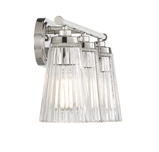 Chantilly 3-Light Bathroom Vanity Light in Polished Nickel