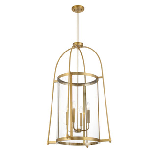 Rosedale 4-Light Pendant in Warm Brass