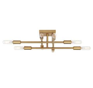 Lyrique 8-Light Ceiling Light in Warm Brass