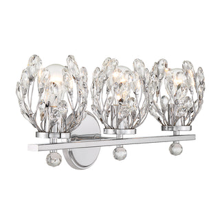 Moreno 3-Light Bathroom Vanity Light in Chrome