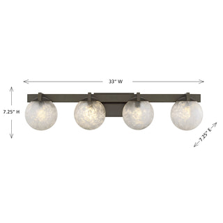Darien 4-Light Bathroom Vanity Light in Mediterranean Bronze
