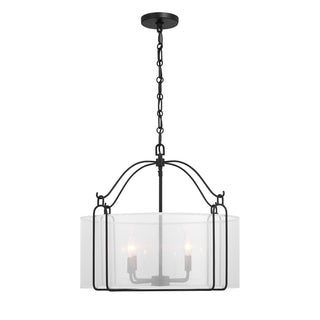 Ashlay 4-Light Pendant in Matte Black