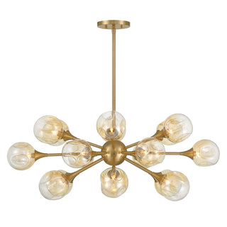 Matisse 18-Light Chandelier in Warm Brass