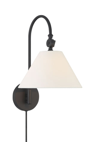 1-Light Wall Sconce in Matte Black