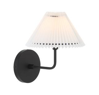 1-Light Wall Sconce in Matte Black