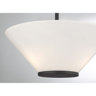 Blair 3-Light Convertible Semi-Flush or Pendant in Matte Black