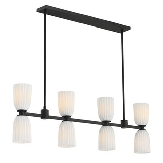 Baldwin 8-Light Linear Chandelier in Matte Black