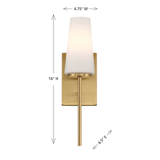 1-Light Wall Sconce in Natural Brass