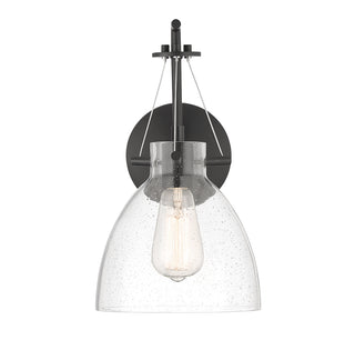 Foster 1-Light Wall Sconce in Matte Black