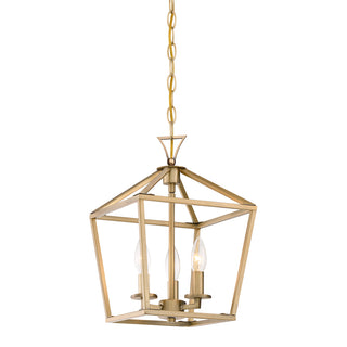 Townsend 3-Light Pendant in Warm Brass