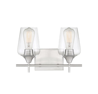 Octave 2-Light Bathroom Vanity Light in Satin Nickel