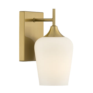 Octave 1-Light Wall Sconce in Warm Brass