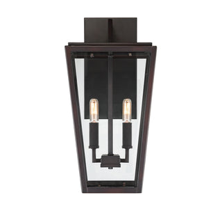 Milton 2-Light Outdoor Wall Lantern in English Bronze