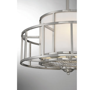 Oslo 4-Light Fan D'Lier in Satin Nickel