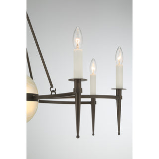 Sanger 10-Light Chandelier in Mediterranean Bronze by Dann Foley