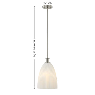 Baldwin 1-Light Pendant in Satin Nickel