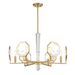 Leighton 6-Light Chandelier in Warm Brass