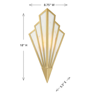 Rivage 1-Light LED Wall Sconce in Warm Brass