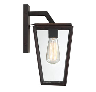 Milton 1-Light Outdoor Wall Lantern in English Bronze